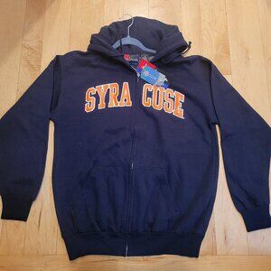 Syracuse University Navy Sweatshirt, ZIP, Hood, New, size XL